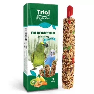 Лакомство Тriol Standard для птиц Ассорти (с фруктами овощами и орехами) (уп. 3 шт) 75г