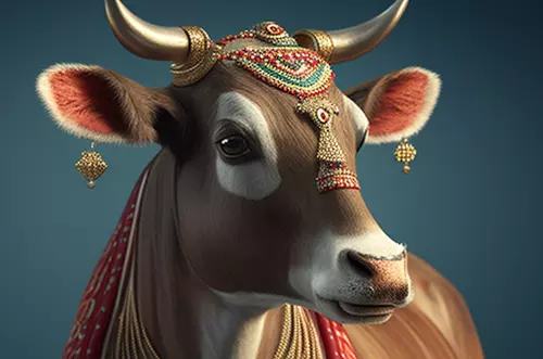 Indian cow festive ceremonies