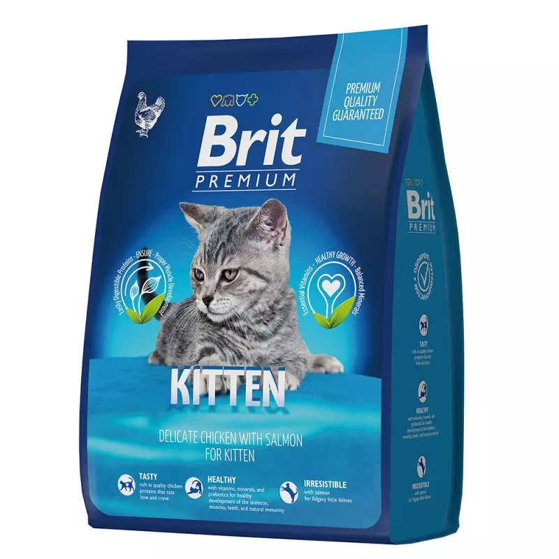 Brit Premium Cat Kitten с курицей и лососем для котят