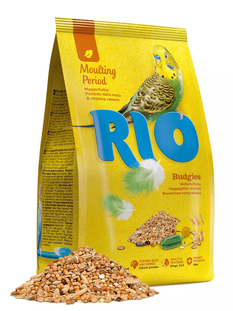 RIO Корм для волнистых попугайчиков в период линьки