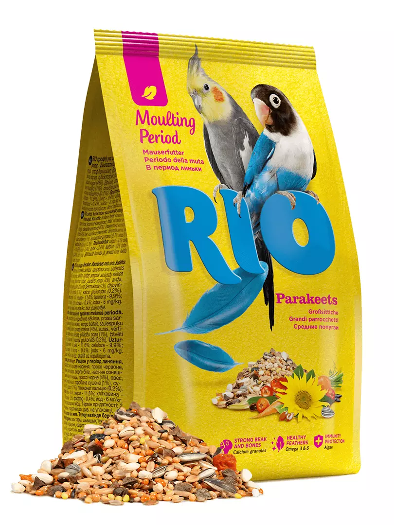 RIO Корм для средних попугаев в период линьки