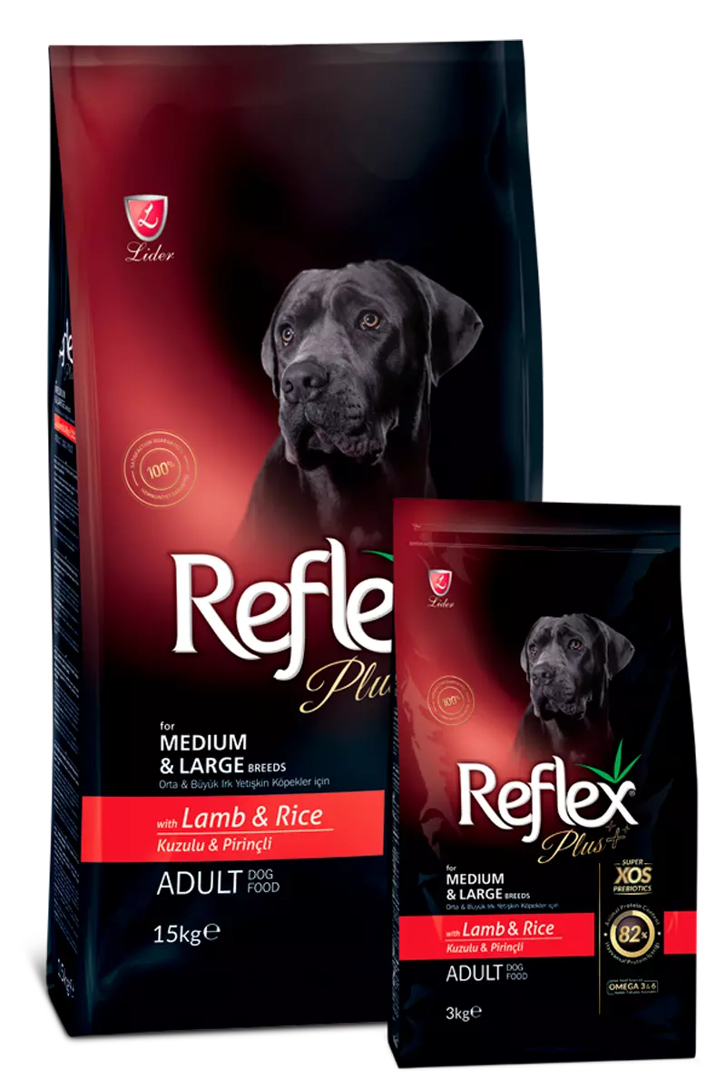 Reflex Plus с ягненком и рисом для собак средних и крупных пород