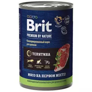 Brit Premium by Nature консервы с телятиной для щенков всех пород
