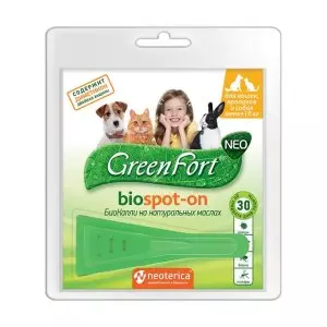 GreenFort neo БиоКапли от эктопаразитов для кошек, собак и кроликов до 10 кг