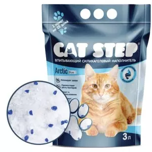 Наполнитель впитывающий силикагелевый CAT STEP Arctic Blue 3 л