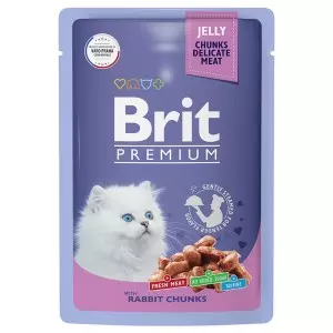 Brit Premium влажный корм для котят кролик в желе