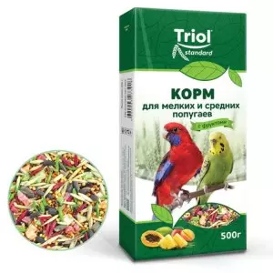 Корм Тriol Standard для мелких и средних попугаев с фруктами 500г