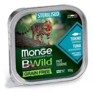 MONGE Тунец с овощами для стерилизованных кошек