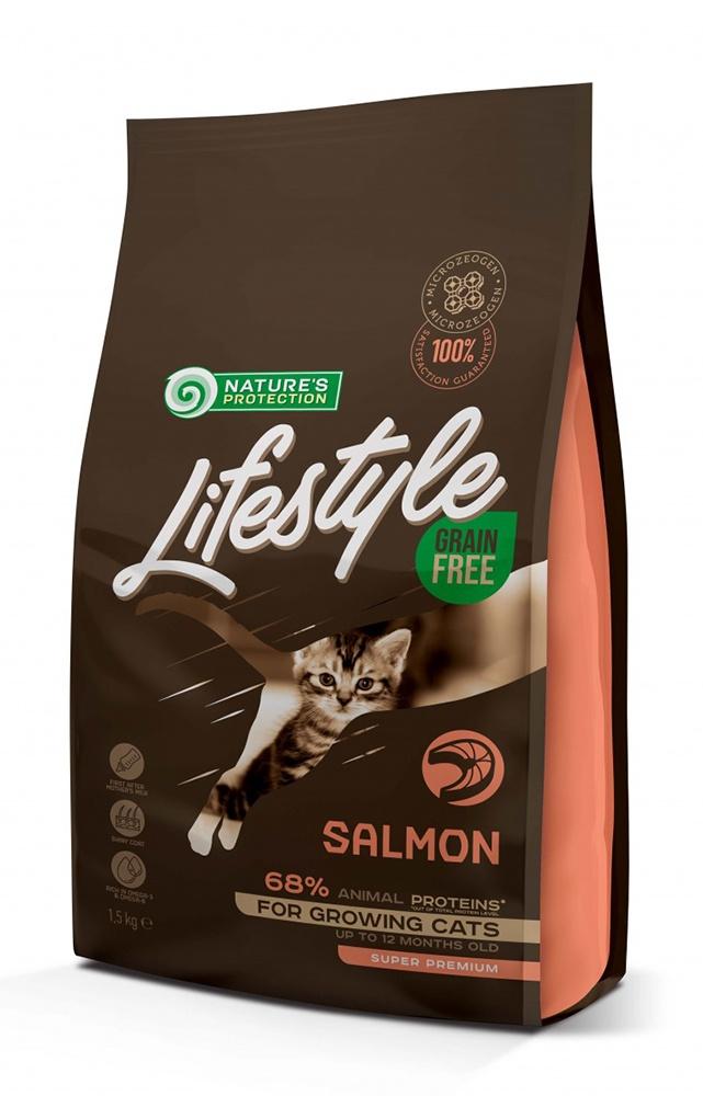 NP Lifestyle Полнорационный беззерновой корм с лососем для котят в возрасте 