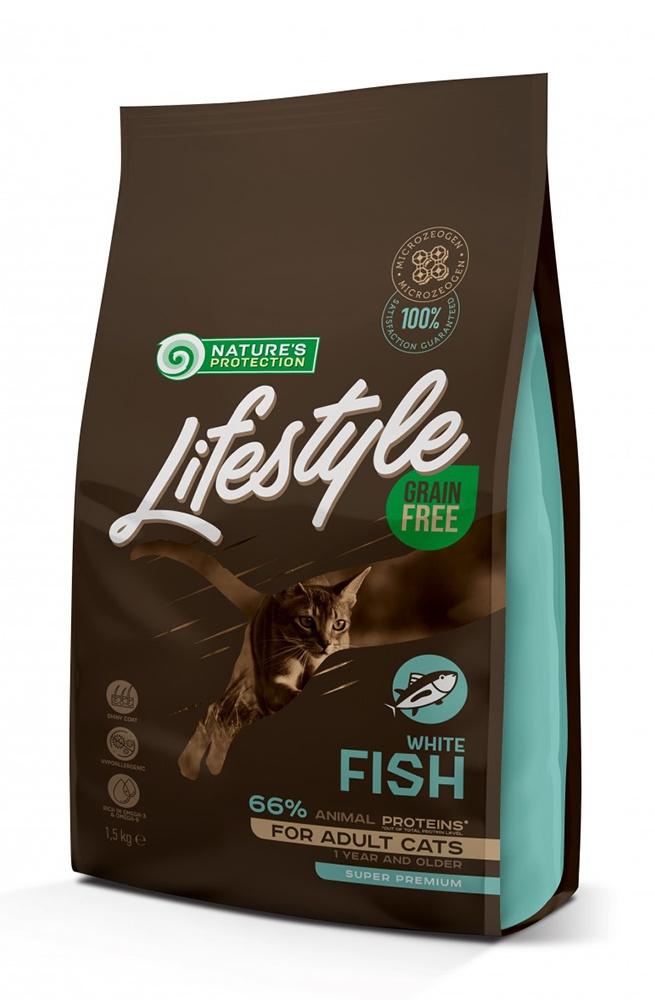 NP Lifestyle Полнорационный беззерновой корм для взрослых кошек с рыбой