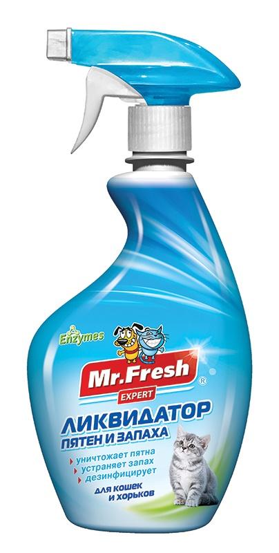 Mr.Fresh 3в1 Ликвидатор пятен и запаха для кошек и хорьков