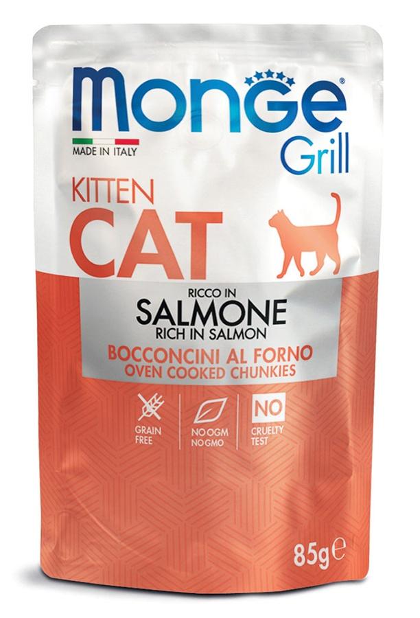 MONGE Salmone Kitten Кусочки с лососем для Котят 85 гр