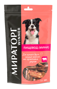 МИРАТОРГ WINNER Мясо пищевода говяжье (МИНИ), 60 г