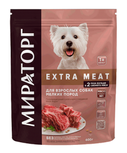 МИРАТОРГ Extra Meat корм собак мелких пород, с говядиной