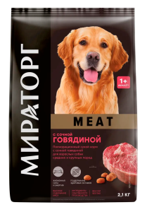 МИРАТОРГ MEAT корм для собак, с сочной говядиной
