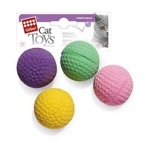 GiGwi Мячи для кошек - 4 легких, мягких, прыгающих