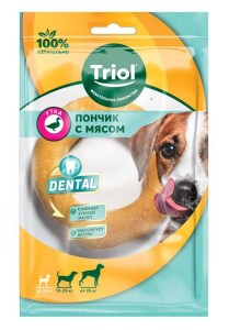 ПОНЧИК ЖЕВАТЕЛЬНЫЙ DENTAL с мясом утки 10см 65-75г