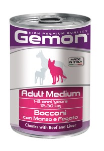 Gemon Adult Medium Chunks with Beef and Liver