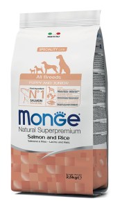 MONGE SPECIALITY LINE ALL BREEDS PUPPY & JUNIOR Salmone and Rice