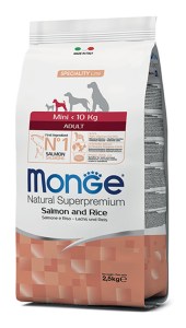 MONGE SPECIALITY LINE MINI ADULT Salmone and Rice