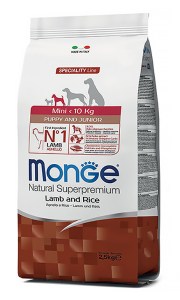 MONGE SPECIALITY LINE MINI PUPPY & JUNIOR Lamb and Rice