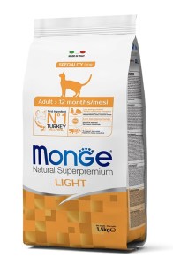 Monge Cat Speciality Light низкокалорийный корм с индейкой