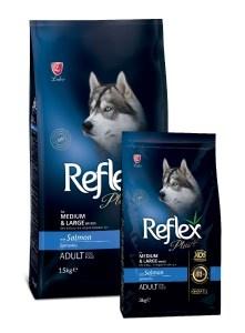Reflex Plus с лососем для собак средних и крупных пород