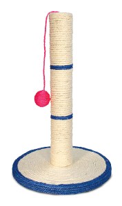 Когтеточка из сизаля СТОЛБИК №206 с шариком